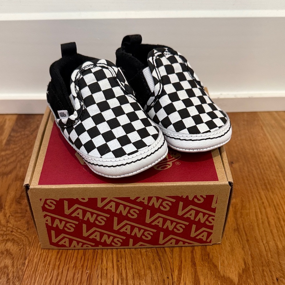 Vans Kids Checkerboard Slip-On - Black and White